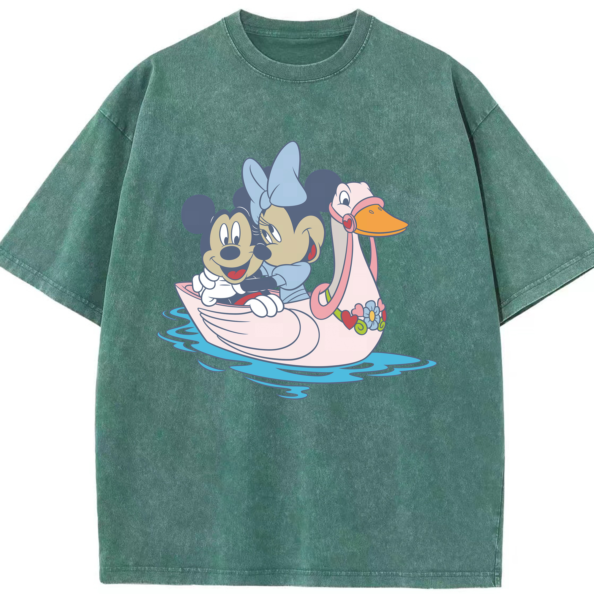 （画像用） ミッキーマウス Mickey Mouse 綿100% ヴィンテージ風 半袖Tシャツ（フロントプリント）